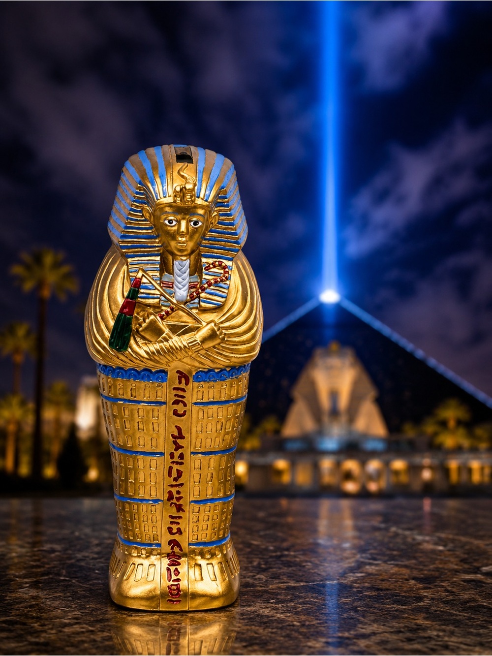 Luxor Las Vegas Egyptian Pharaoh Sphinx Coin Bank